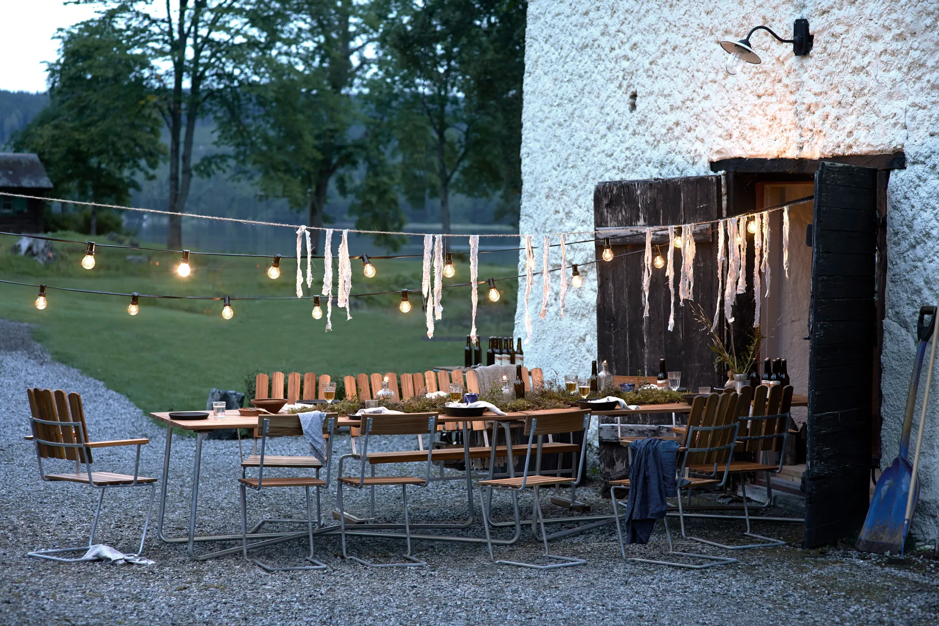 Ensemble de salle à manger Grythyttan B25A + 2 chaises 1 + Banc 8 teck,  Grythyttan Stålmöbler