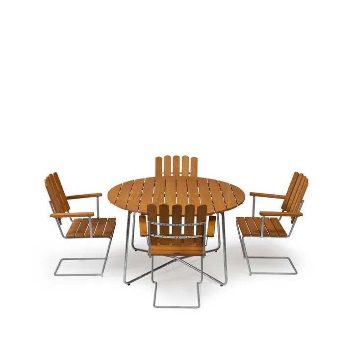 Ensemble Salle à Manger Grythyttan ø120 cm - huile de chêne - Grythyttan Stålmöbler