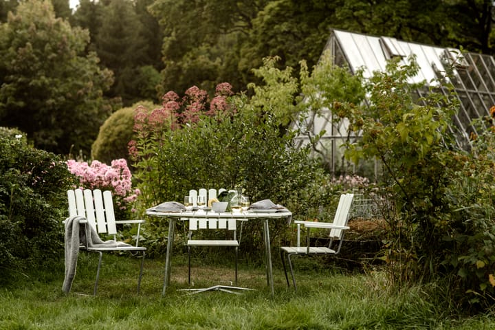 Ensemble Salle à Manger Grythyttan blanc 9A Ø120cm + 5pcs A2 - undefined - Grythyttan Stålmöbler