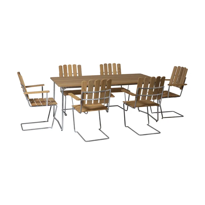 Ensemble Salle à Manger Grythyttan chêne B31 170 cm + 6 A2 - Grythyttan Stålmöbler