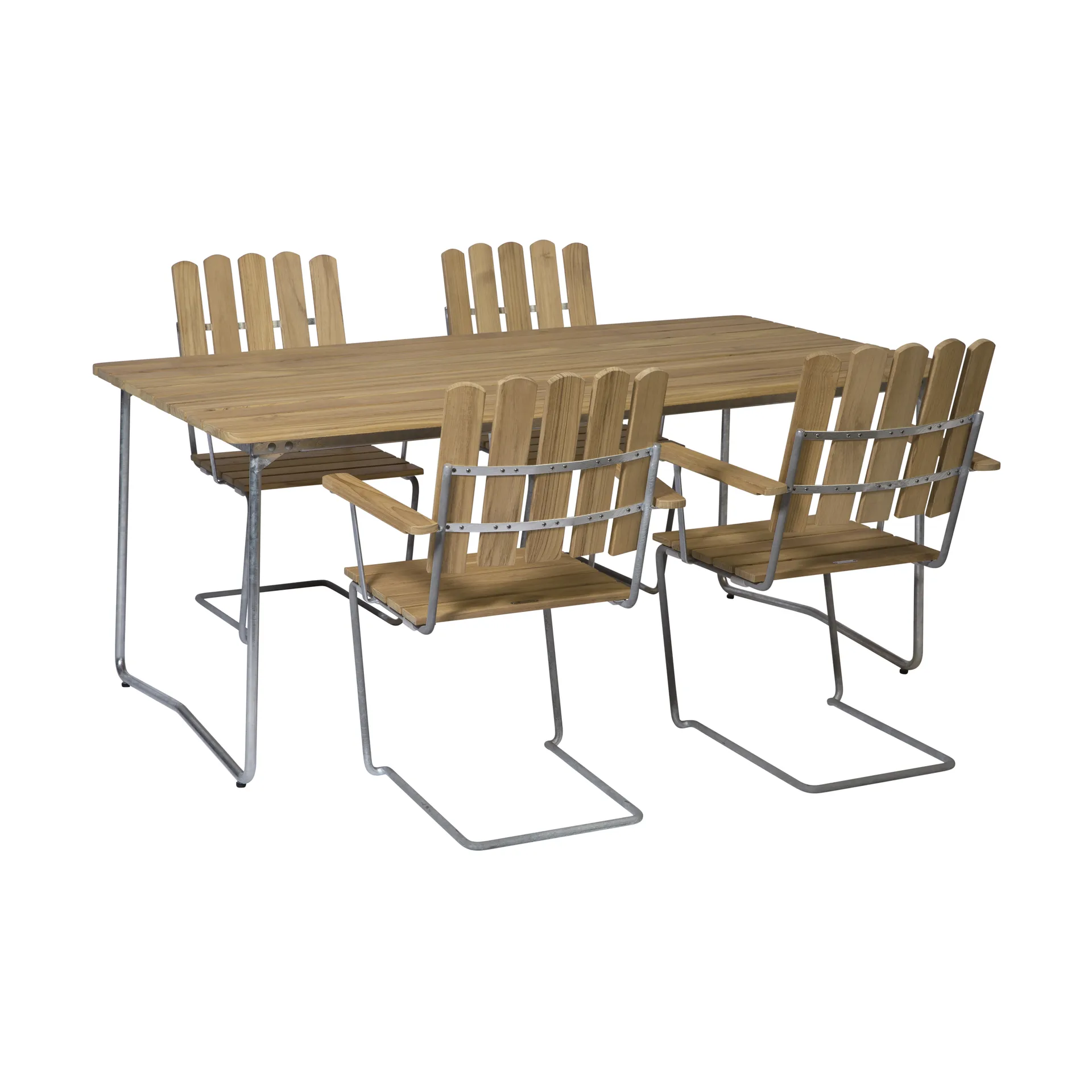 Ensemble Salle à Manger Grythyttan chêne B31 170cm + 4 A2,  Grythyttan Stålmöbler