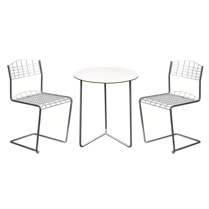 Ensemble Salle à Manger High Tech - Ø60 cm - Grythyttan Stålmöbler