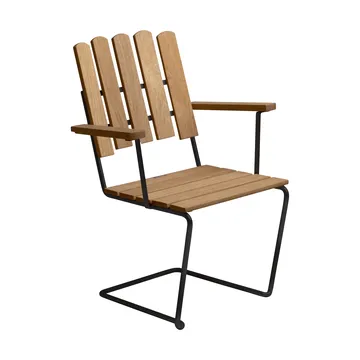 Fauteuil A2 - Chêne huilé-noir - Grythyttan Stålmöbler