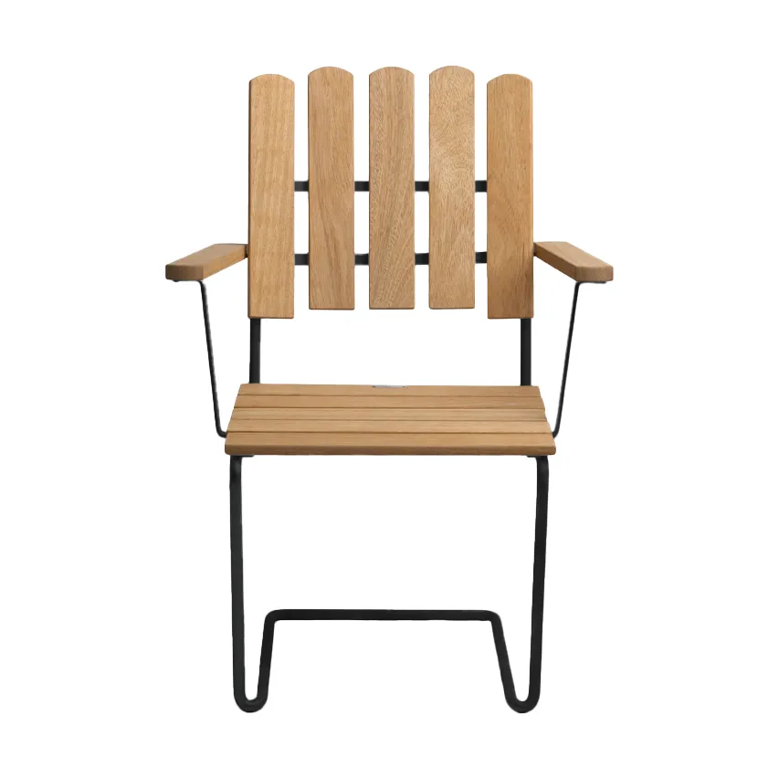 Fauteuil A2, Chêne huilé-noir Grythyttan Stålmöbler