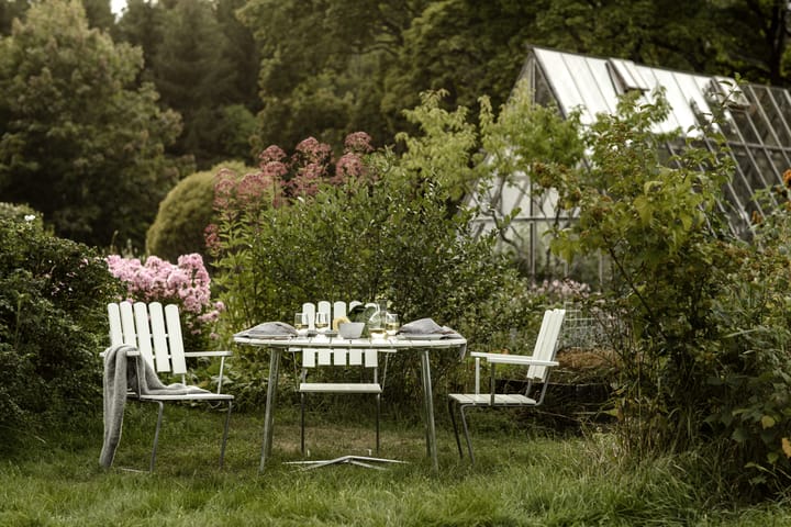 Fauteuil A2 - Chêne laqué blanc - structure en acier avec galvanisation à chaud - Grythyttan Stålmöbler