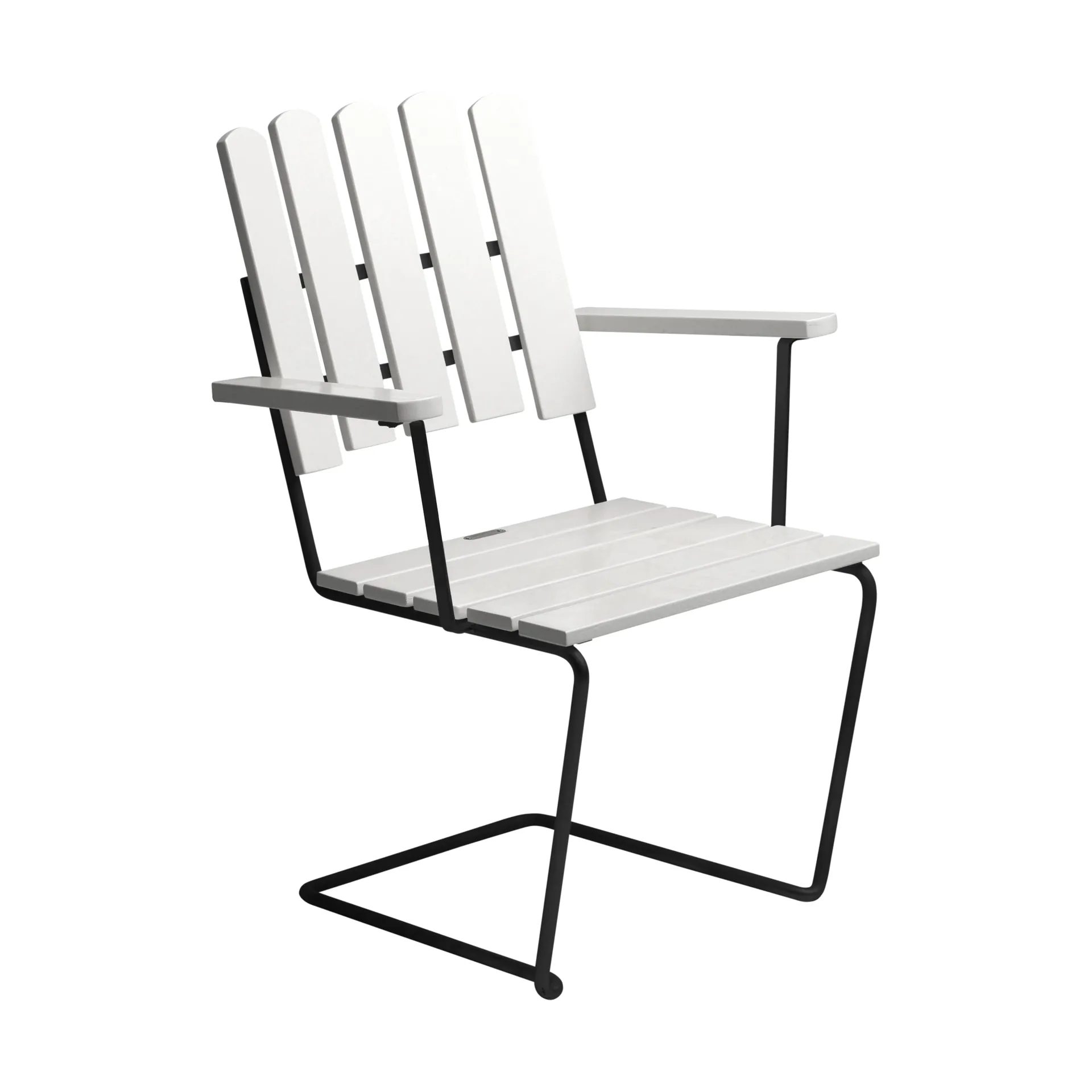 Fauteuil A2, Laque blanche chêne-noir Grythyttan Stålmöbler
