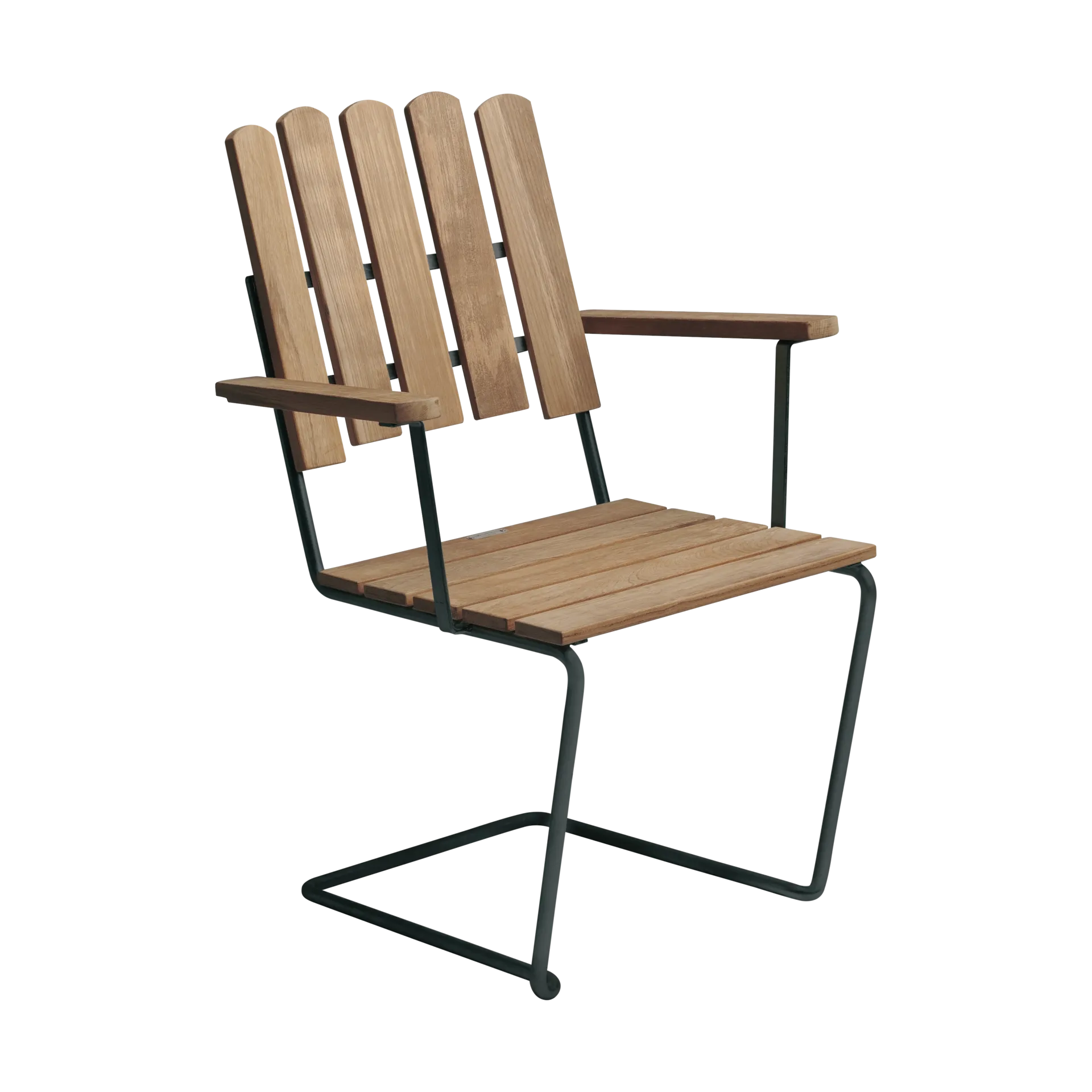 Fauteuil A2, Teck non traité-noir Grythyttan Stålmöbler