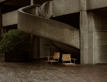 Fauteuil Bovik - Structure en teck et acier galvanisé - Grythyttan Stålmöbler