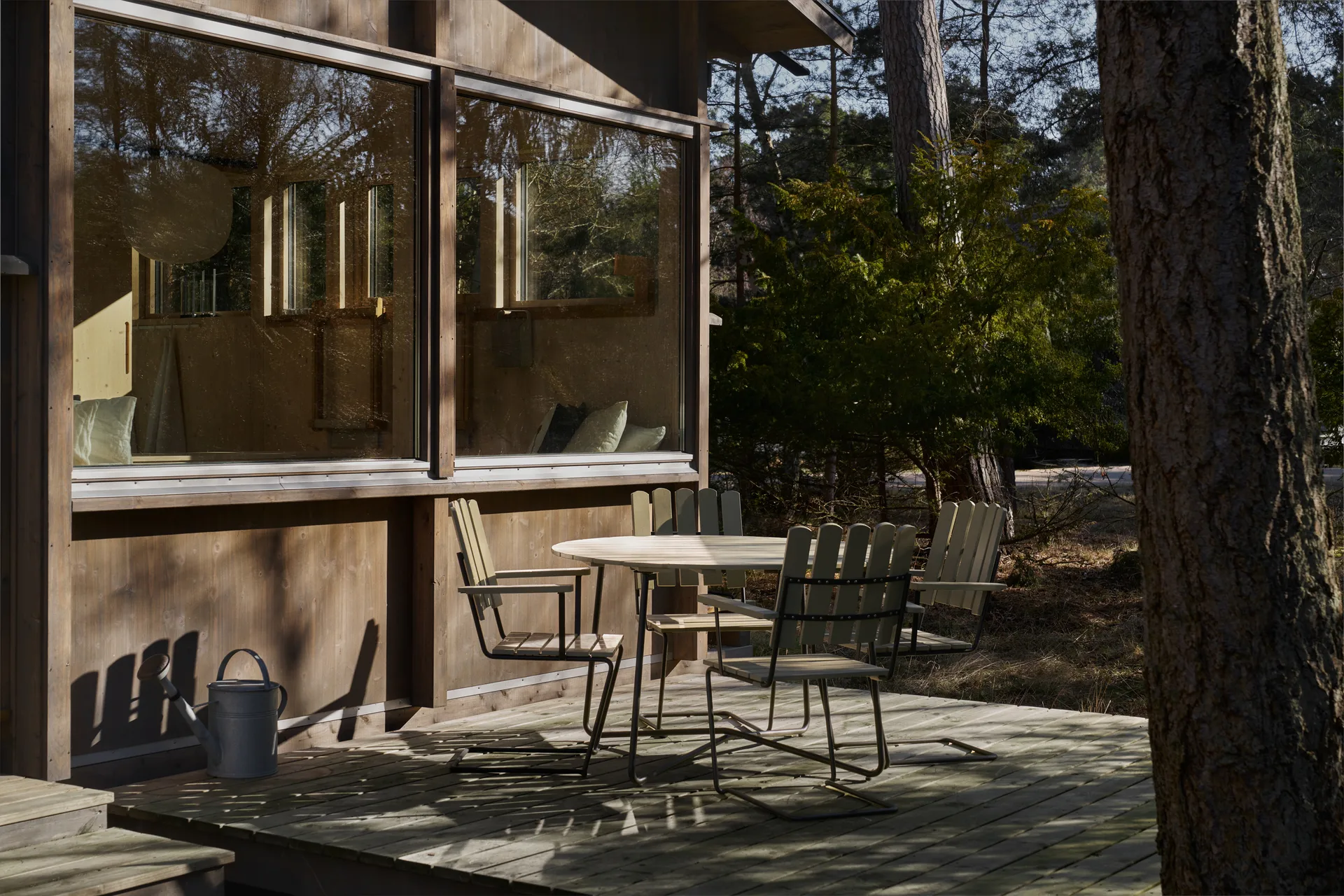 Housse de mobilier Grythyttan, Table à manger 9A 100/120 cm + chaises Grythyttan Stålmöbler