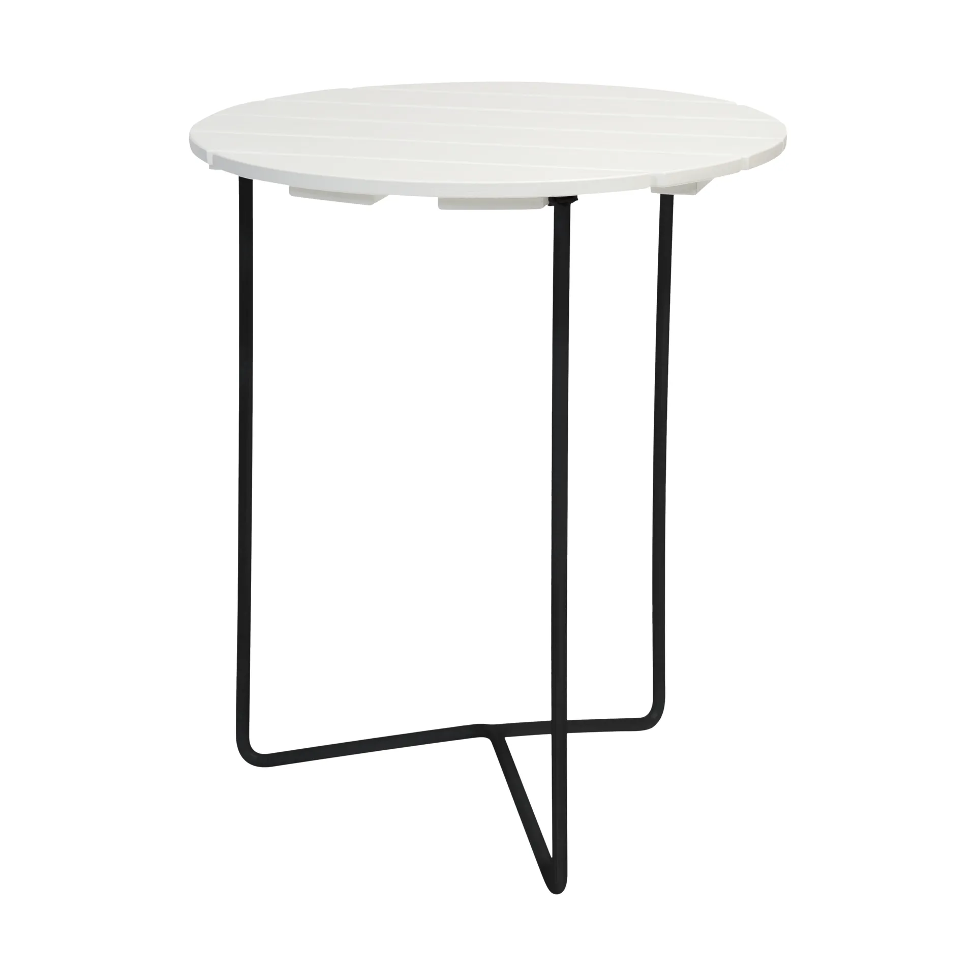 Table 6B Ø60 cm, Chêne huilé-noir Grythyttan Stålmöbler