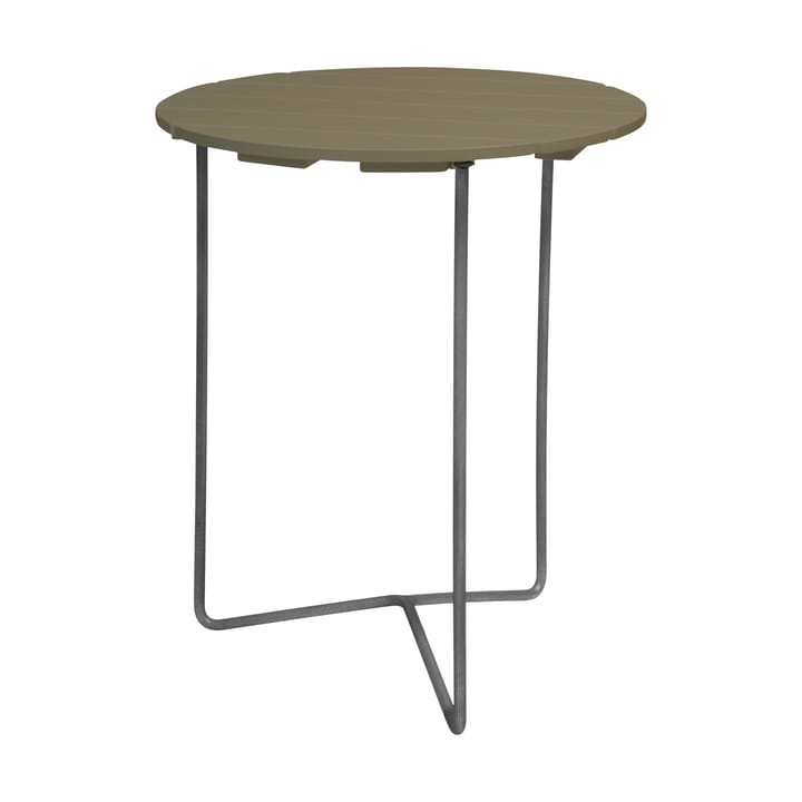 Table 6B Ø60 cm - Vert clair chêne-acier galvanisé - Grythyttan Stålmöbler