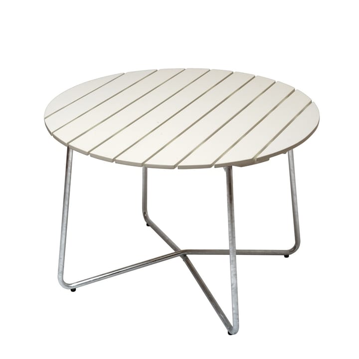 Table à manger 9A - Chêne laqué blanc Ø100 cm - Grythyttan Stålmöbler