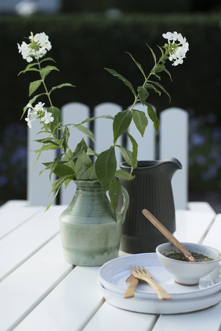 Table à manger 9A - Chêne laqué blanc Ø100 cm - Grythyttan Stålmöbler