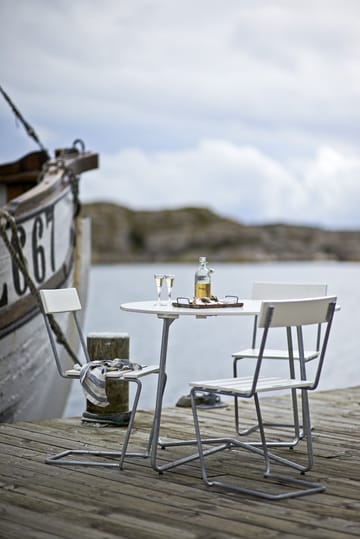 Table à manger 9A - Chêne laqué blanc Ø100 cm - Grythyttan Stålmöbler