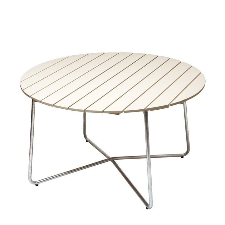 Table à manger 9A - Chêne laqué blanc Ø120 cm - Grythyttan Stålmöbler