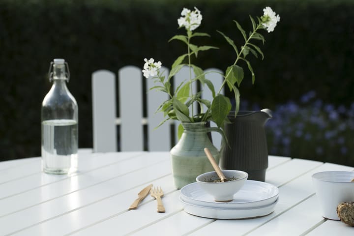 Table à manger 9A - Chêne laqué blanc Ø120 cm - Grythyttan Stålmöbler