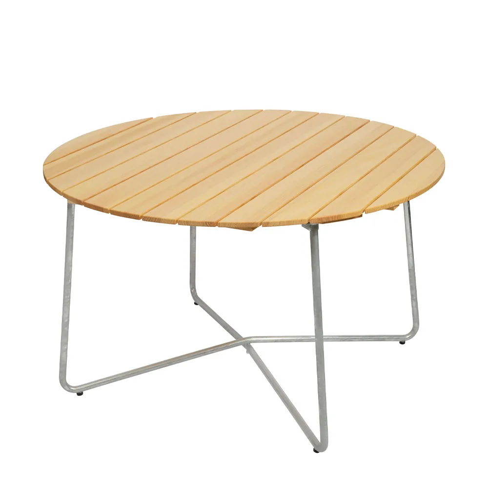 Table à manger 9A, Pin huilé Ø120 cm Grythyttan Stålmöbler