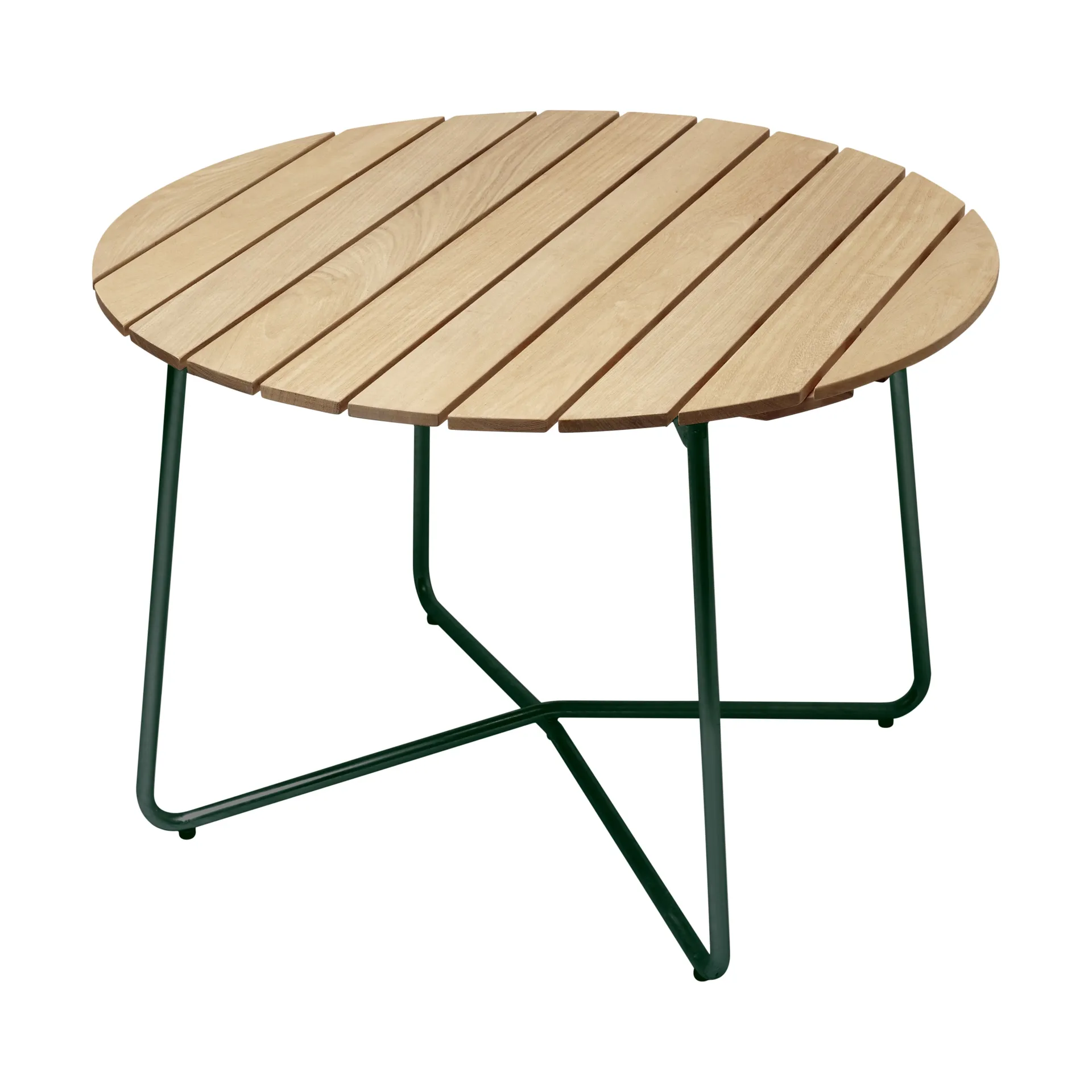 Table à manger 9A, Pin huilé-vert, Ø100 cm Grythyttan Stålmöbler