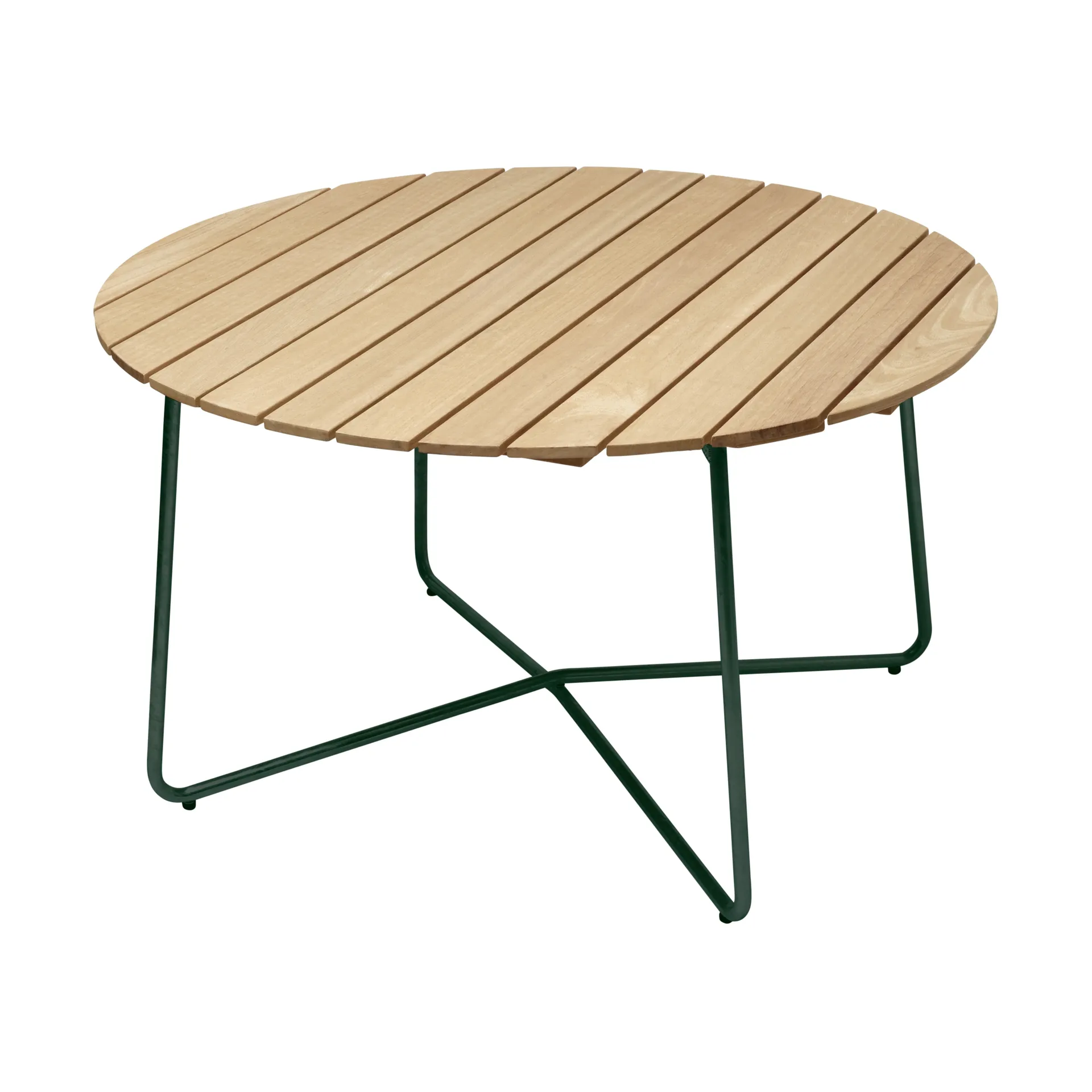 Table à manger 9A, Pin huilé-vert, Ø120 cm Grythyttan Stålmöbler