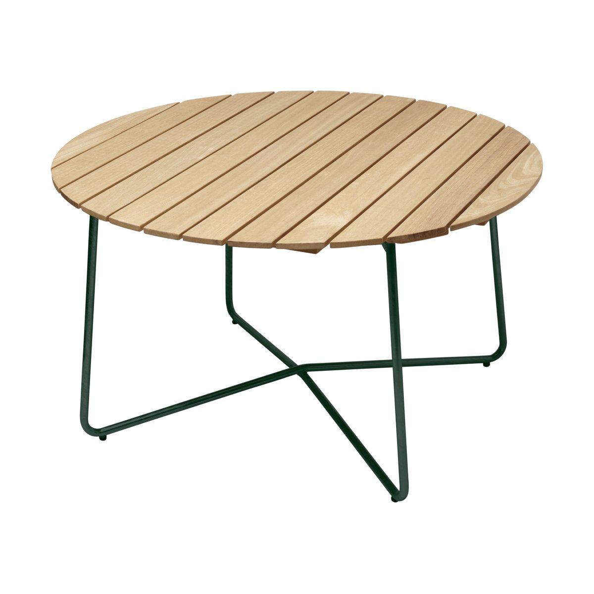Grythyttan Stålmöbler Table à manger 9A Pin huilé-vert, Ø120 cm