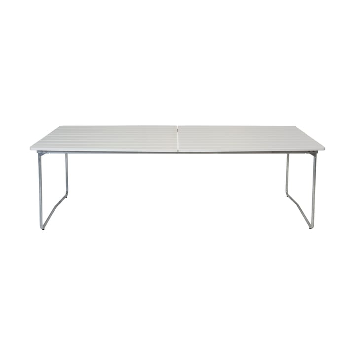 Table à manger B31 230 cm - Chêne laqué blanc - pieds galvanisés - Grythyttan Stålmöbler