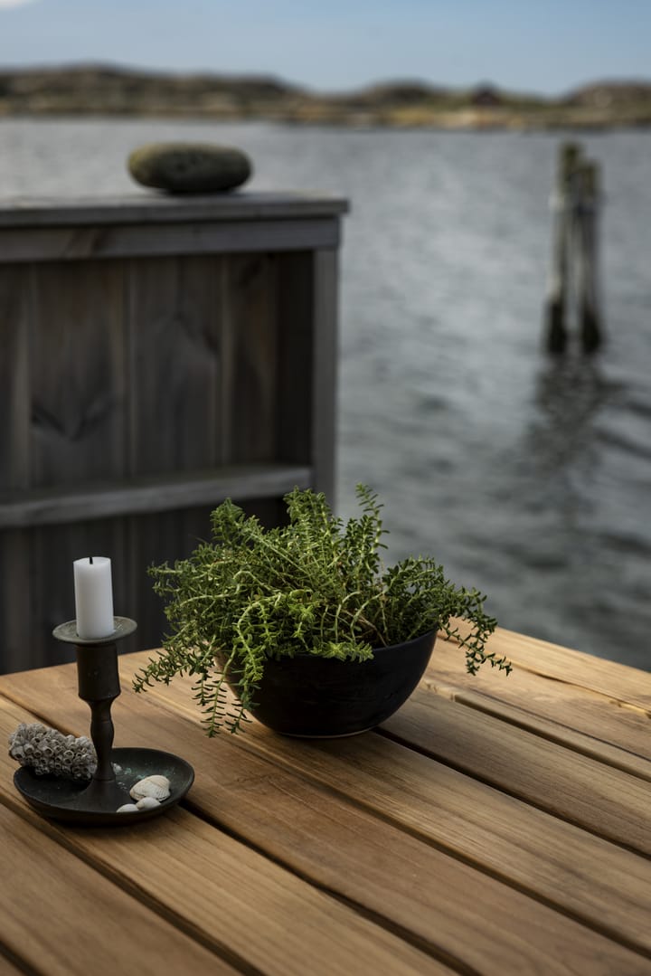 Table à manger B31, Teck non traité - pieds galvanisés Grythyttan Stålmöbler