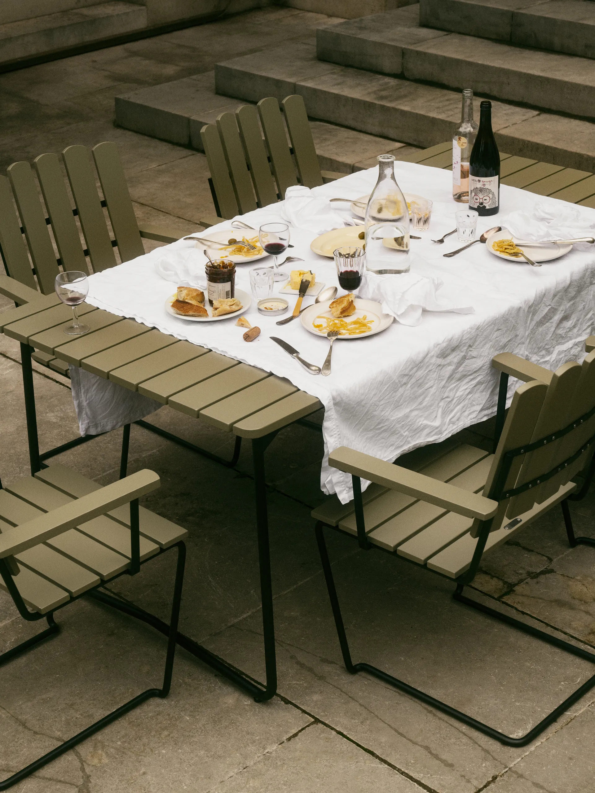 Table à manger B31, Vert clair chêne-noir Grythyttan Stålmöbler