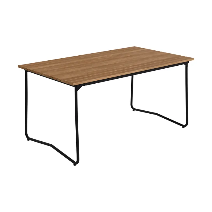 Table Bovik - Structure en teck et acier noir, 150x92 cm - Grythyttan Stålmöbler