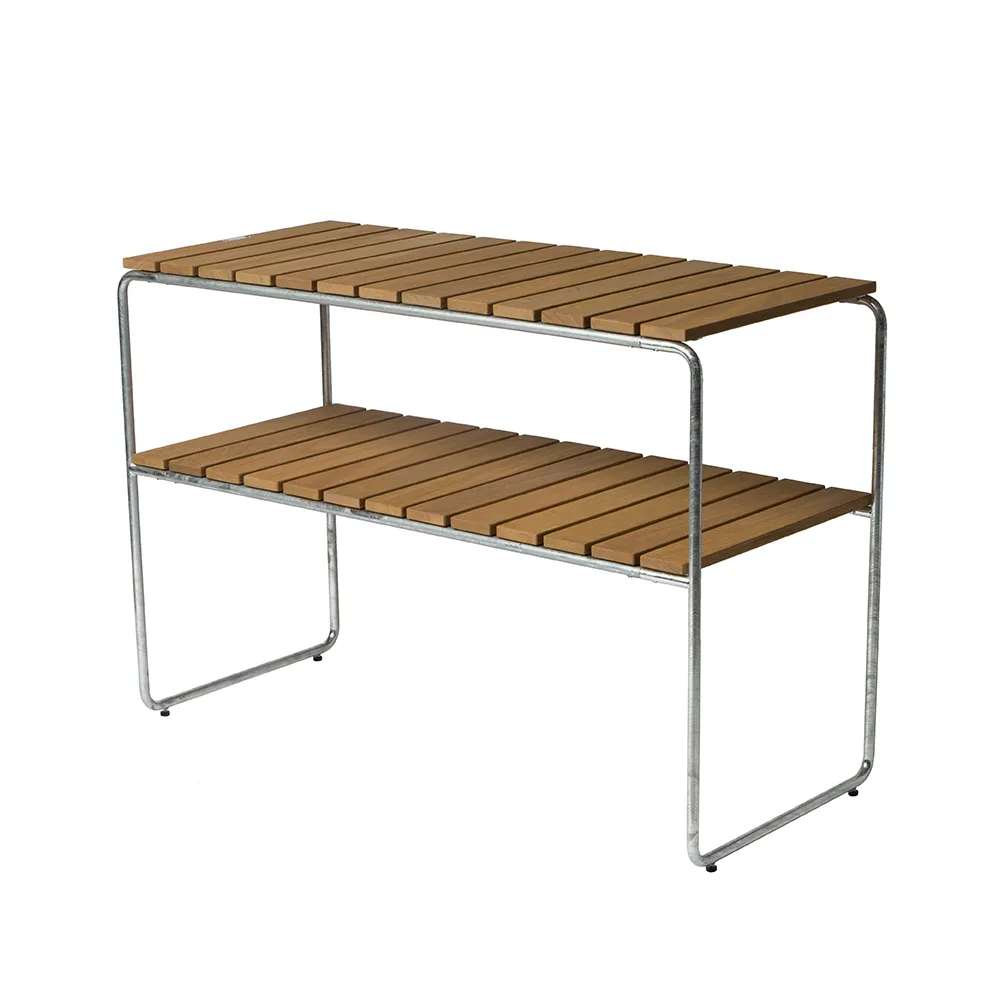 Table d'appoint Grythyttan, Chêne huilé-structure en acier avec galvanisation à chaud Grythyttan Stålmöbler