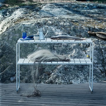 Table d'appoint Grythyttan - Chêne laqué blanc-structure en acier avec galvanisation à chaud - Grythyttan Stålmöbler