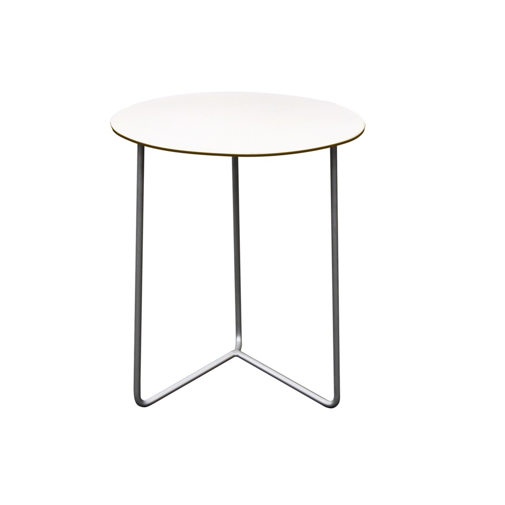 Grythyttan Stålmöbler Table High Tech o60 cm Blanc-structure en acier avec galvanisation à chaud