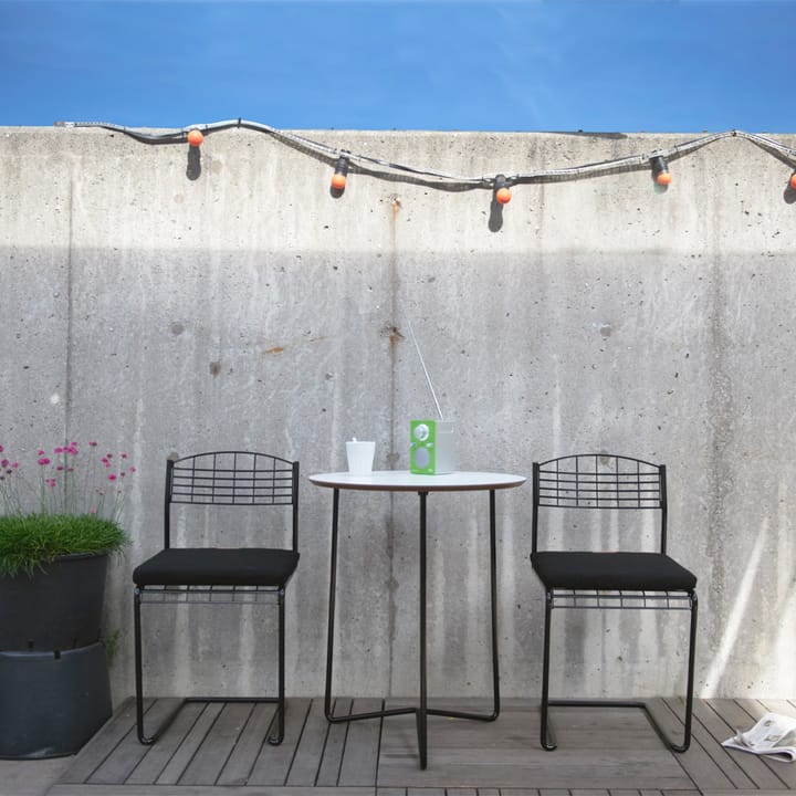Table High Tech ø60 cm, Blanc-structure noire Grythyttan Stålmöbler
