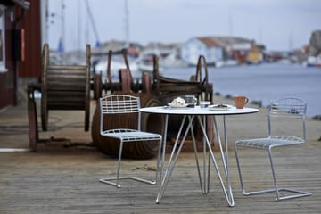 Table High Tech, ø90 cm - Blanc -structure en acier avec galvanisation à chaud - Grythyttan Stålmöbler