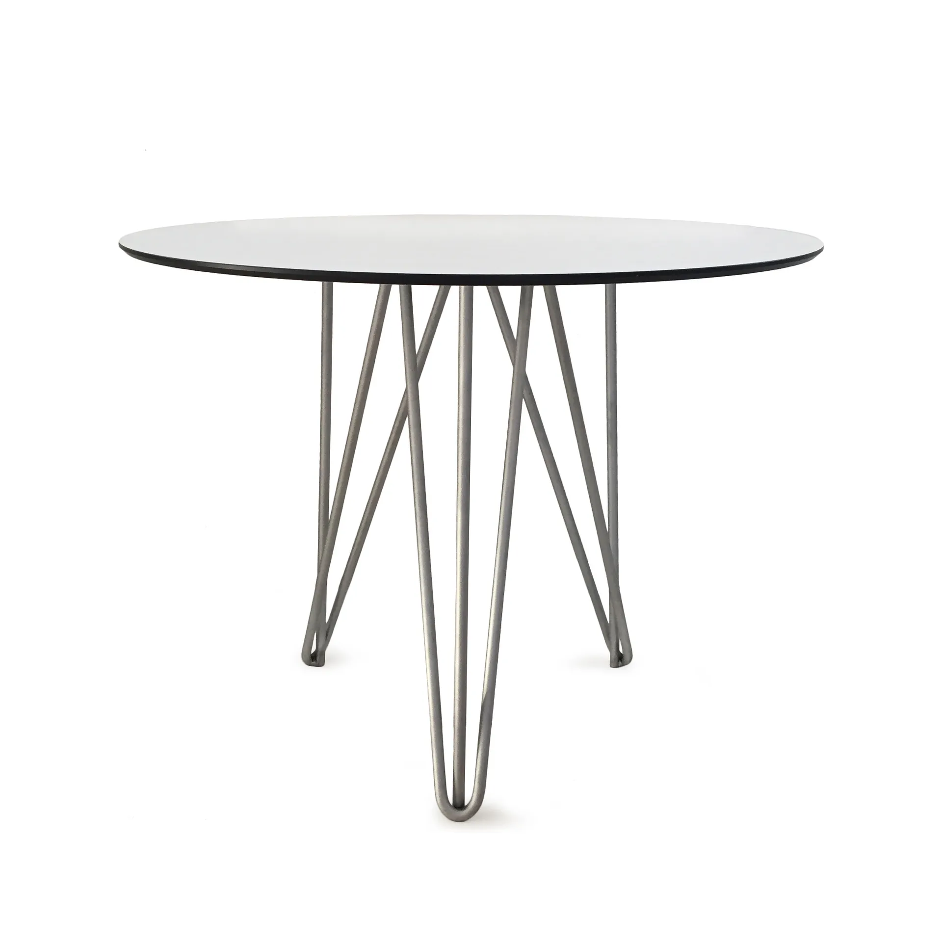 Table High Tech, ø90 cm, Blanc -structure en acier avec galvanisation à chaud Grythyttan Stålmöbler