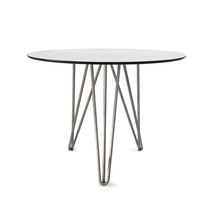 Table High Tech, ø90 cm - Blanc -structure en acier avec galvanisation à chaud - Grythyttan Stålmöbler