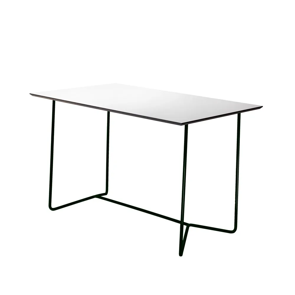 Table High Tech rectangulaire, Blanc-structure noire Grythyttan Stålmöbler