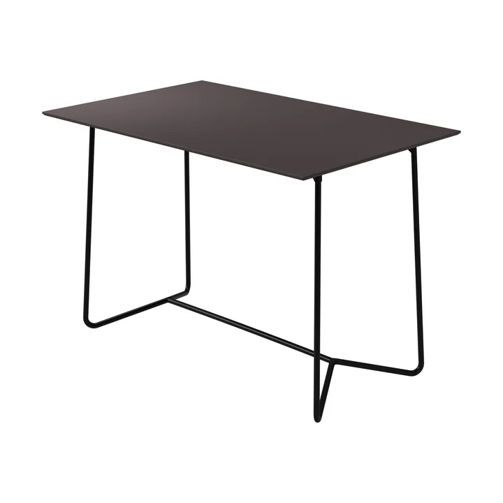 Table High Tech - Structure en laminé compact Charcoal et acier noir, 110x70 cm - Grythyttan Stålmöbler