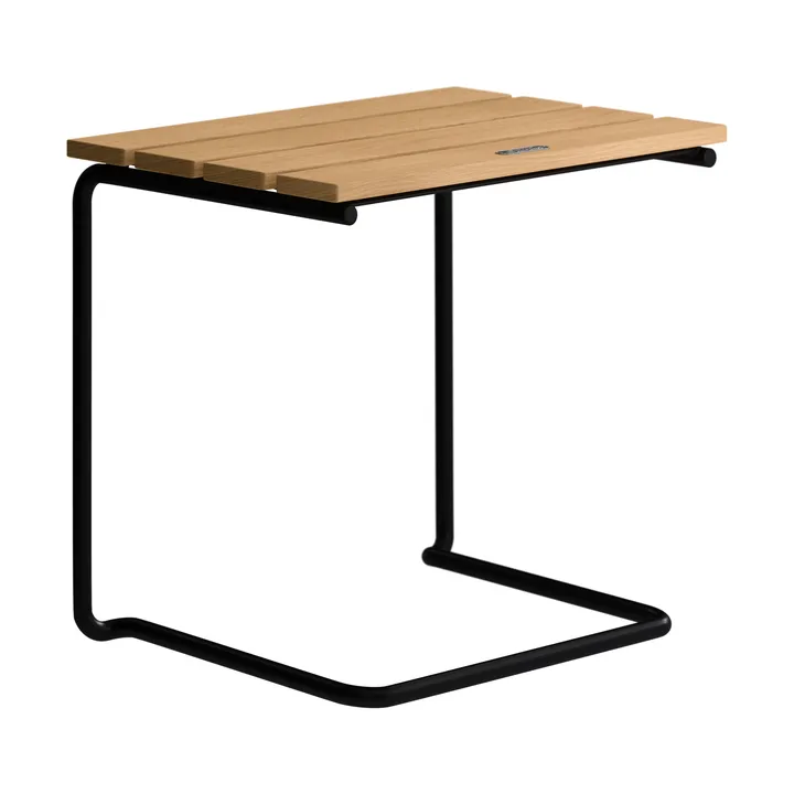 Table/tabouret A3 - Structure en chêne huilé et acier noir - Grythyttan Stålmöbler