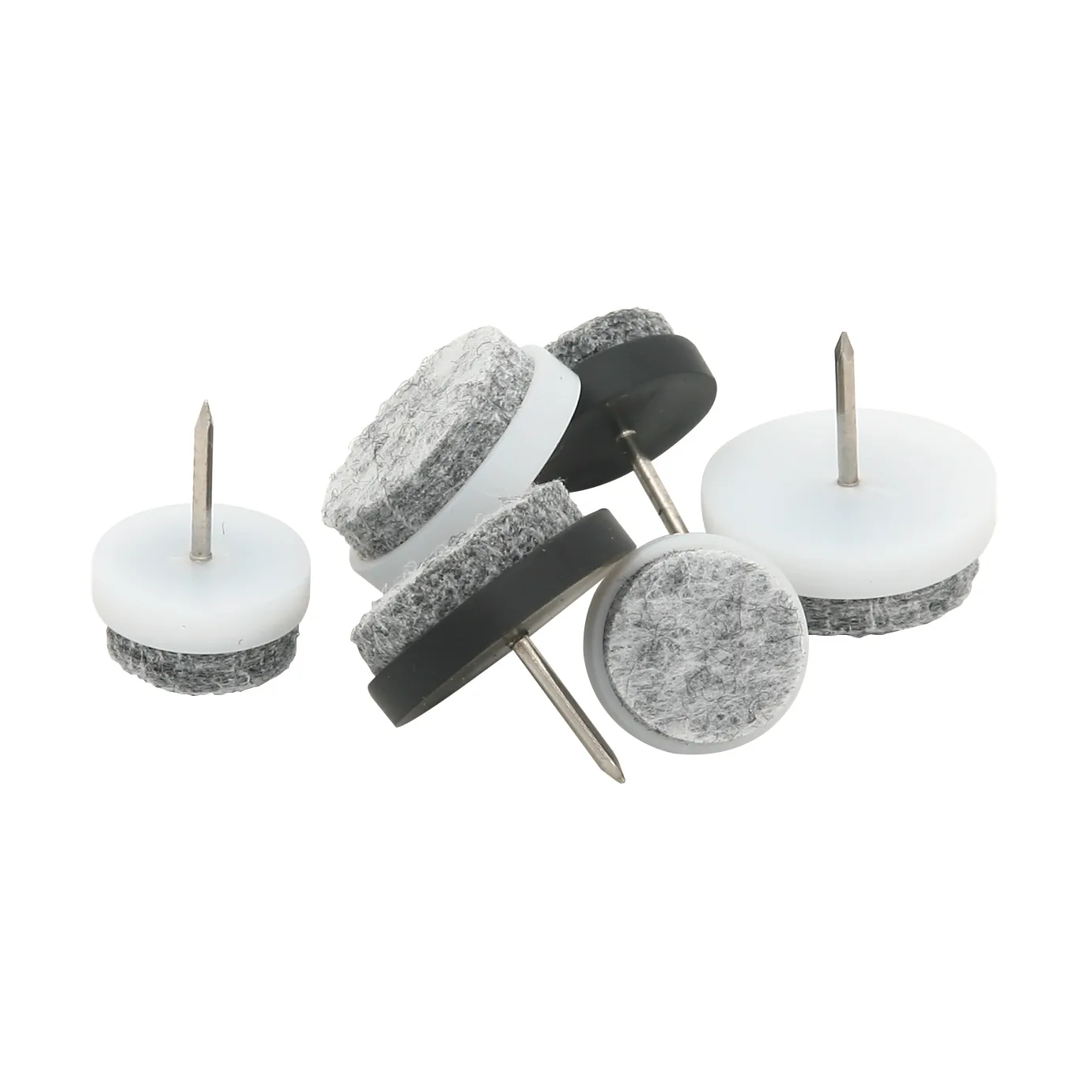 Lot de 8 patins de meuble avec clou Guardian Ø20 mm, Blanc Guardian