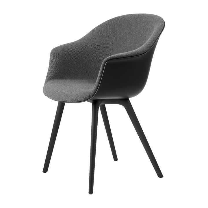 Bat Dining Chair front upholstered plastic base - Hallingdal 65 n° 173-black - GUBI