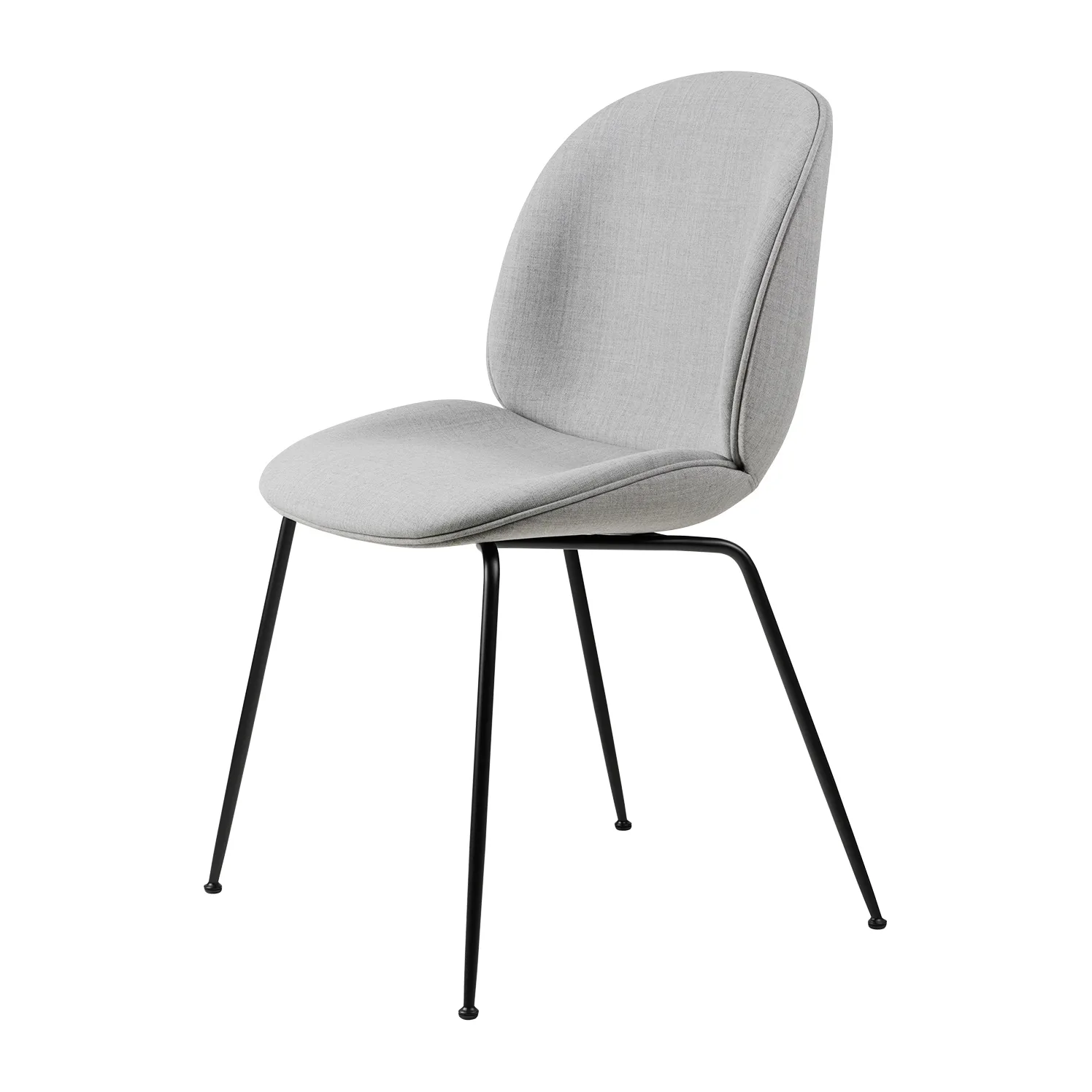 Beetle dining chair fully upholstered conic base, Remix 3 n° 123-black GUBI