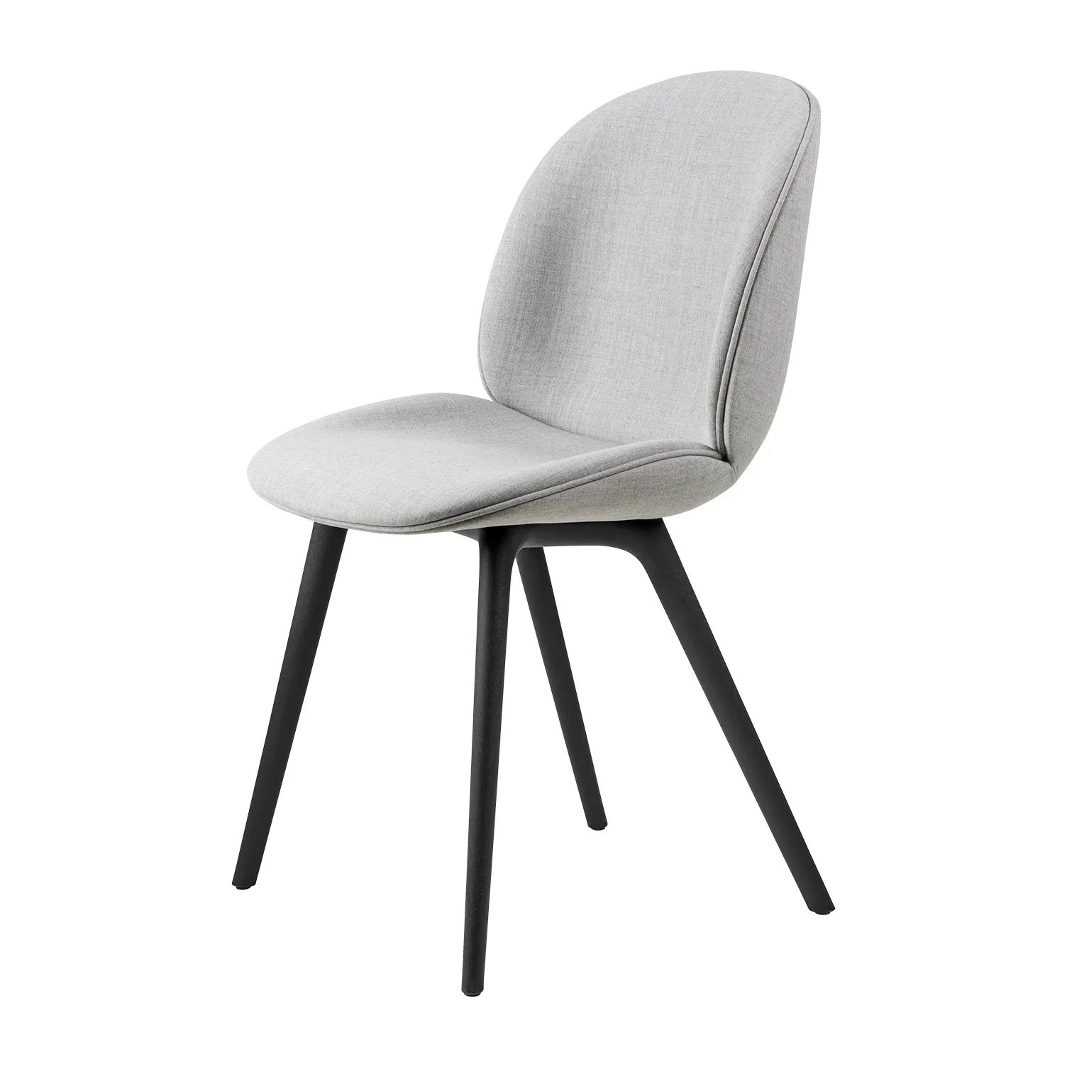 Beetle dining chair fully upholstered-plastic base, Remix 3 n° 123-black GUBI
