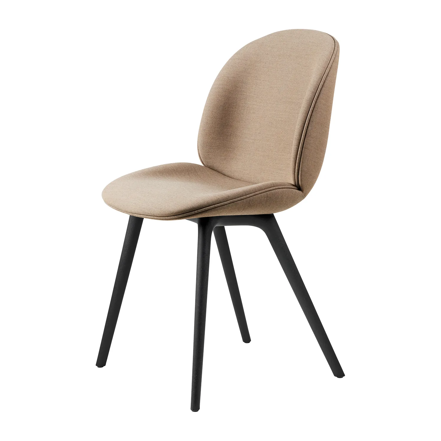 Beetle dining chair fully upholstered-plastic base, Remix 3 n° 233-black GUBI