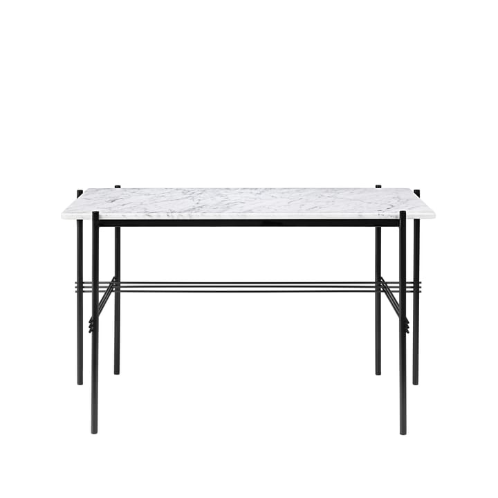 Bureau TS Desk - marble white, acier noir laqué - GUBI