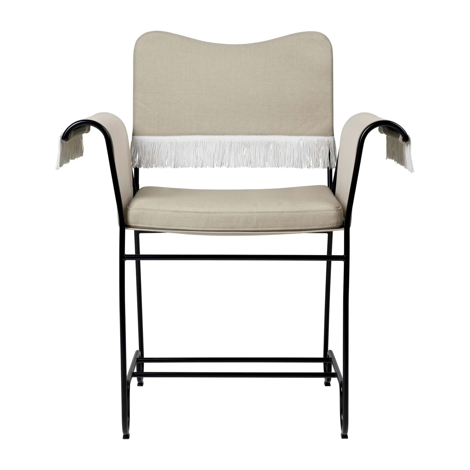 Chaise à accoudoirs Tropique avec franges, Black-Leslie 12 GUBI