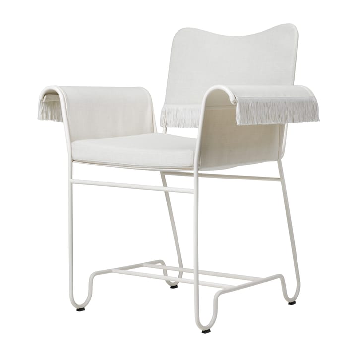 Chaise à accoudoirs Tropique avec franges - White semi matt-Leslie 06 - GUBI