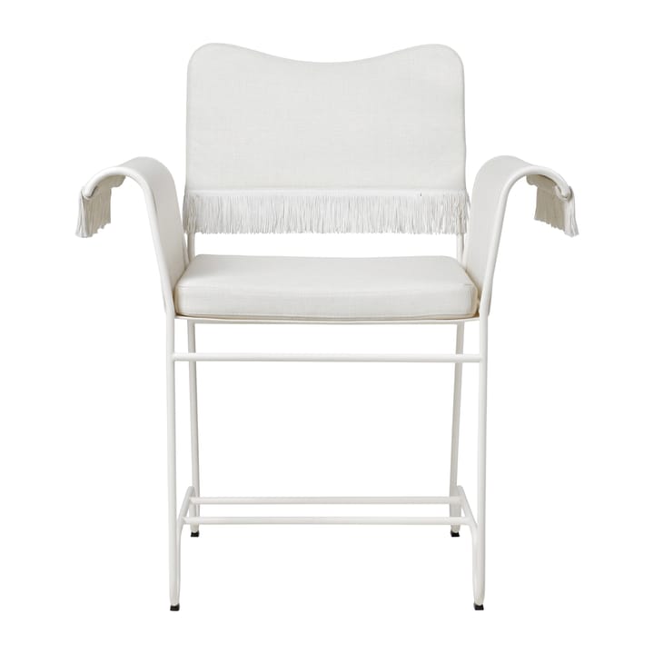 Chaise à accoudoirs Tropique avec franges - White semi matt-Leslie 06 - GUBI
