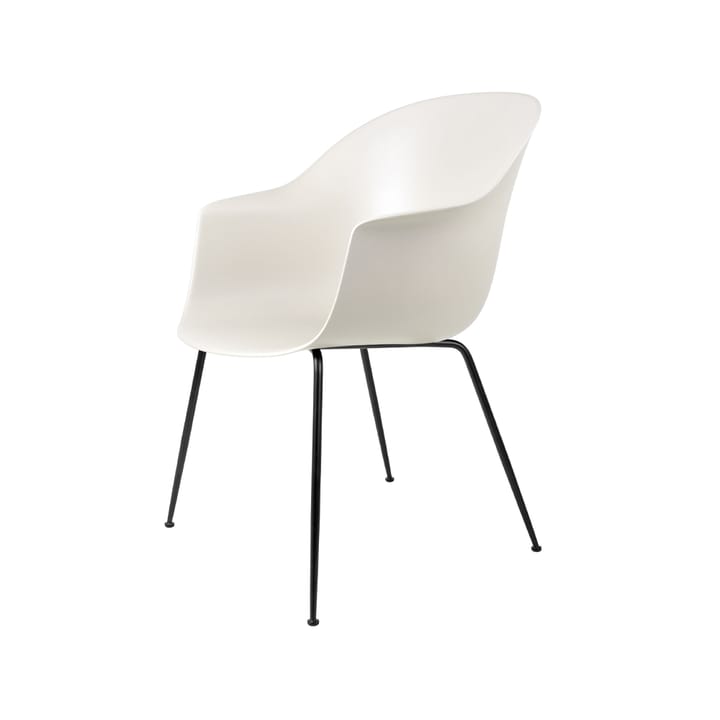 Chaise Bat - alabaster white, structure en acier noir - GUBI