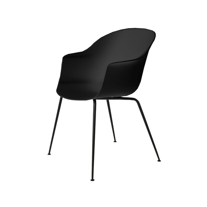 Chaise Bat - black, structure en acier noir - GUBI