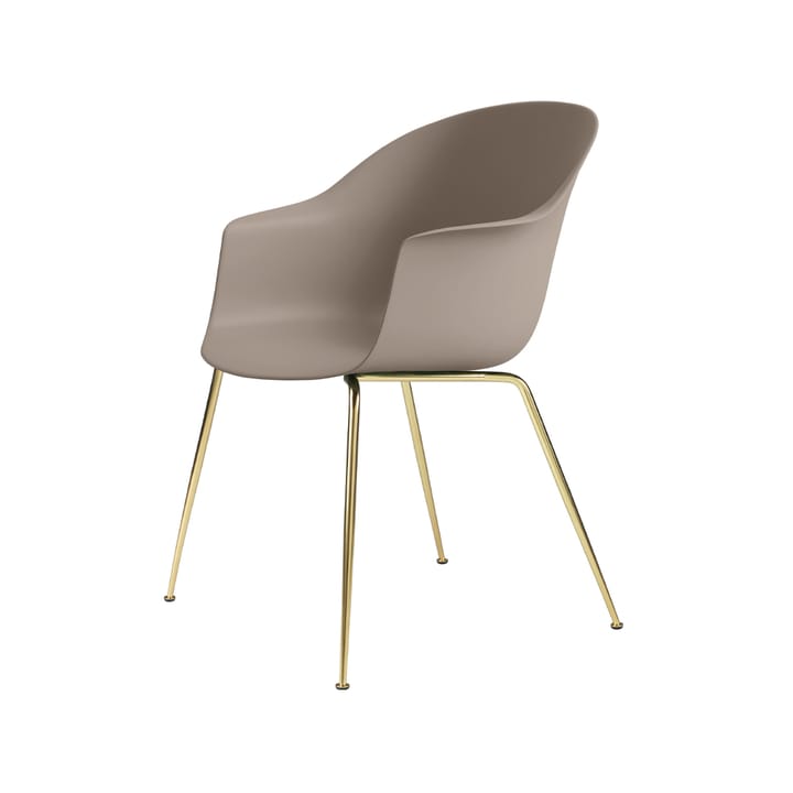 Chaise Bat - new beige, structure en laiton - GUBI